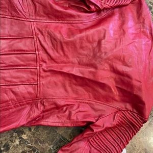 New Red leather jacket